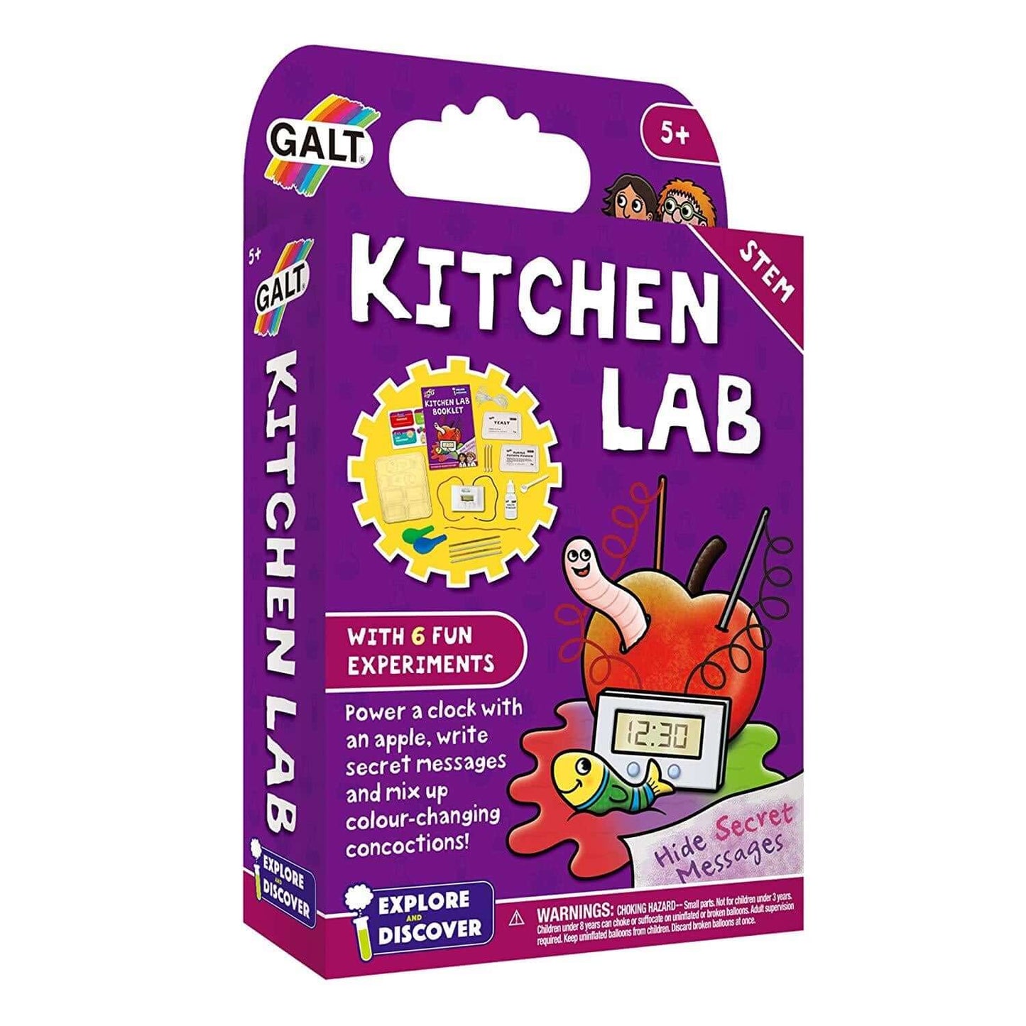 Galt Kitchen Lab Children's Science Kit with 6 Fun Experiments
