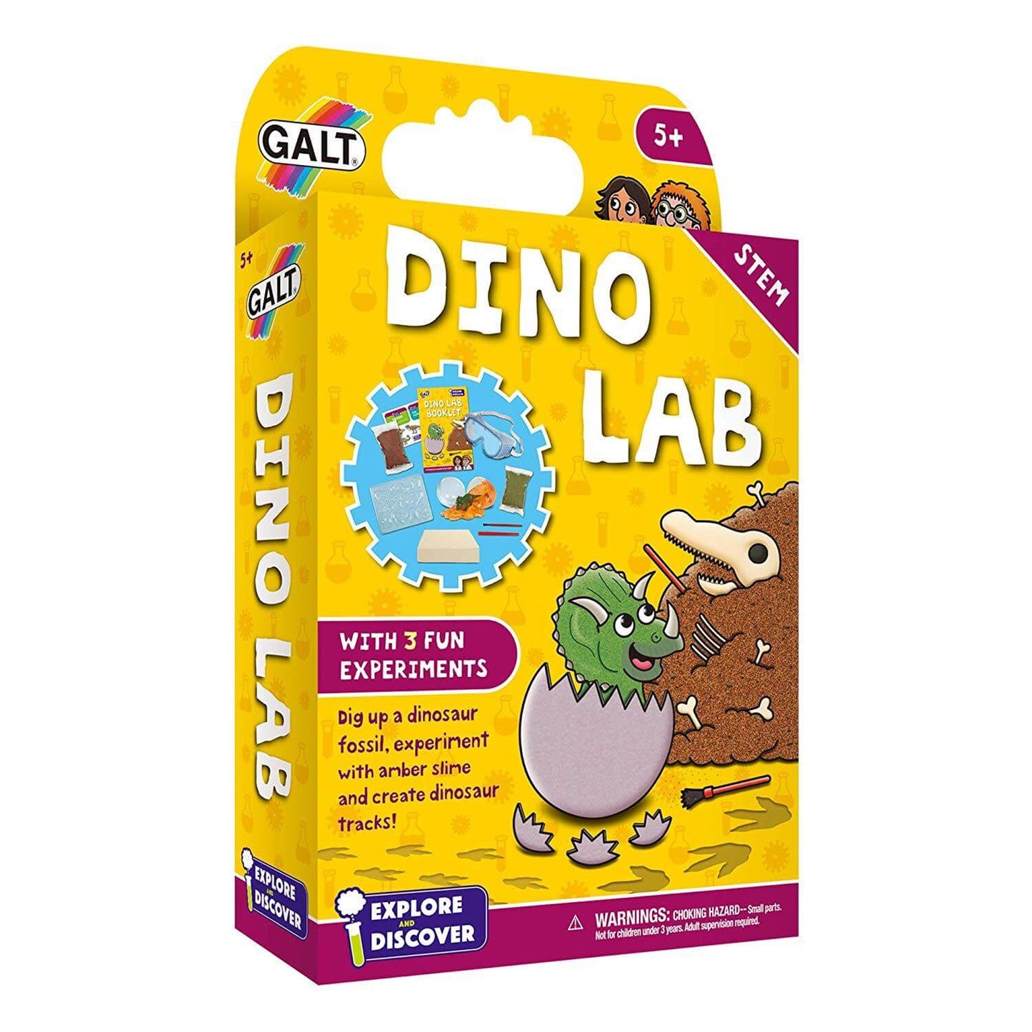 Galt Dino Lab Children's Science Kit with 3 Fun Experiments
