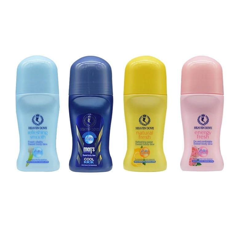Perfume Roll On Deodorant Antiperspirant For Women 24-hour sweat and odor protection (pack of 4)