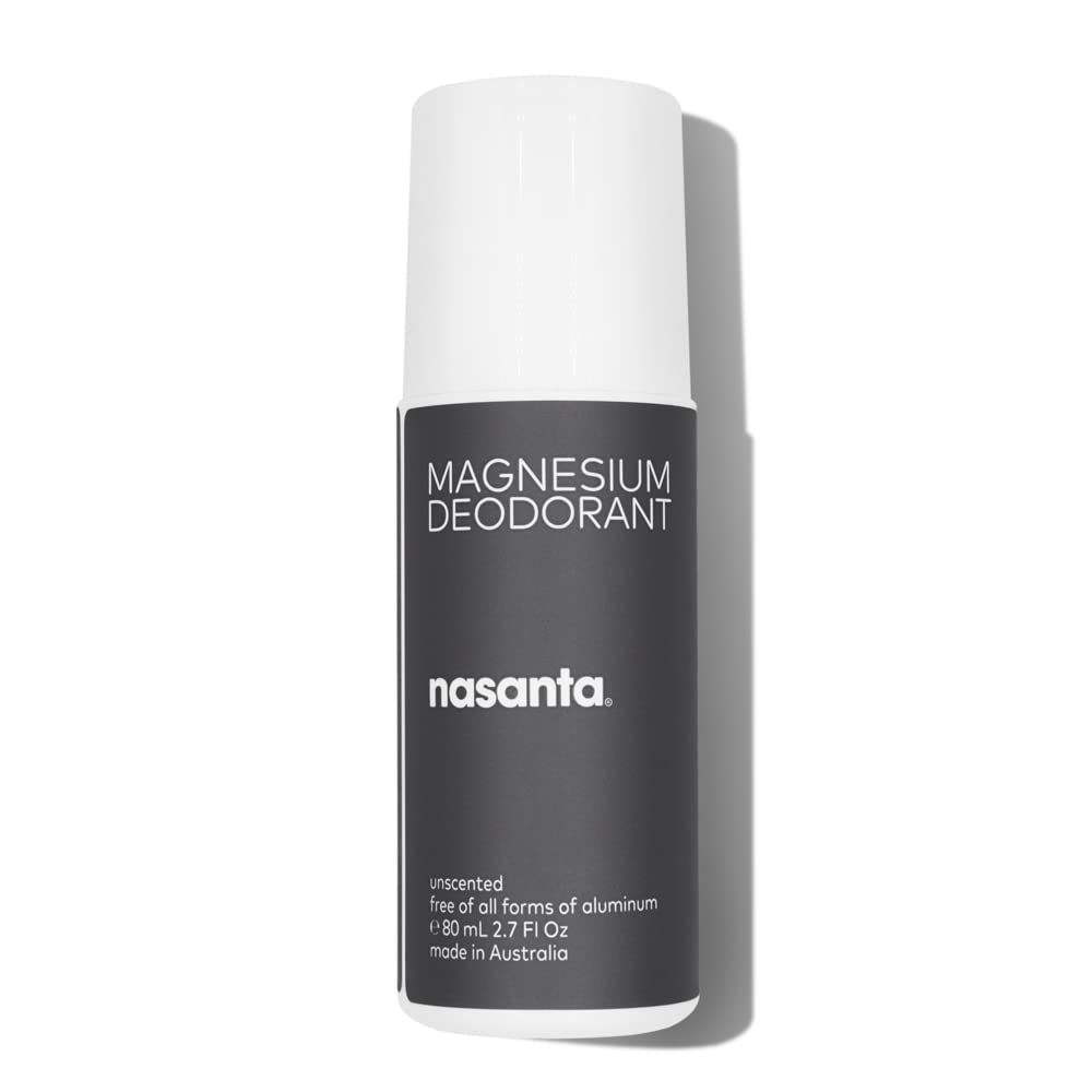 Natural Deodorant Magnesium Deodorant - Australian Made, Aluminum Free, Baking Soda Free, Alcohol Free - Clinically Tested for Sensitive Skin - Unscented - 80 mL 2.7 Fl Oz - Roll-on