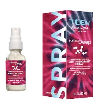 Teen Spray Deodorant, Natural Deodorant Spray, Anti-Odorant, Natural Spray Deodorant for Teens, Aluminum Free, Vegan, Cruelty Free.