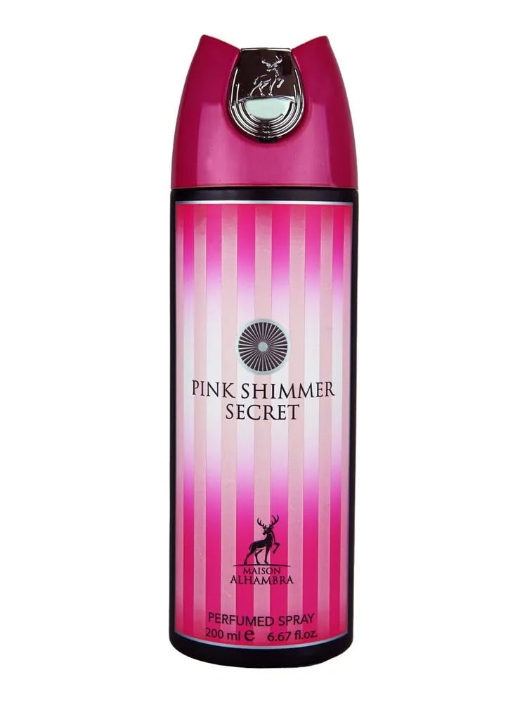 Maison Alhambra Pink Shimmer Perfumed Deo Spray for Women, 6.7 Ounce