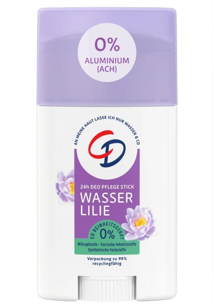 CD Deodorant Care Stick Water Lily, Without Alcohol, Dyes and Aluminium Salts, Vegan. 40 ml /1,35 Oz (Pack of 1)