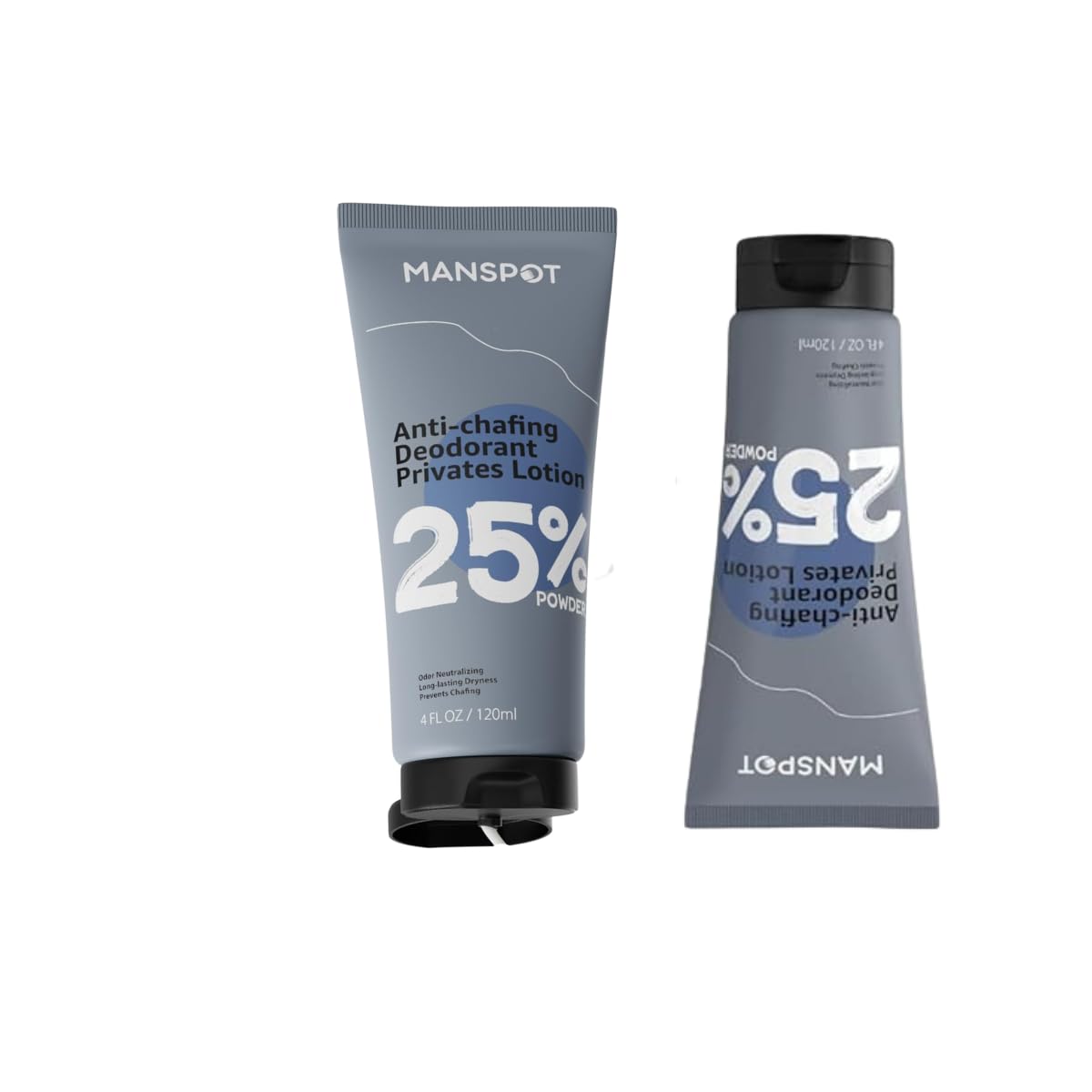 MANSPOT Anti-chafing Deodorant Privates Lotion, 2024 Men‘s Deodorant for Ball & Groin & Armpit, Lotion to Powder, Anti-irritant 4 fl/oz