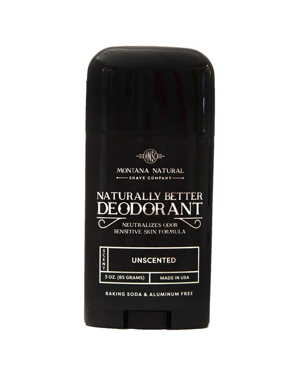 MNSC Unscented Naturally Better Deodorant - Magnesium and Activated Charcoal - Sensitive Skin Formula, Aluminum-Free, Baking Soda-Free, All-Natural, Plant-Derived, Made in USA