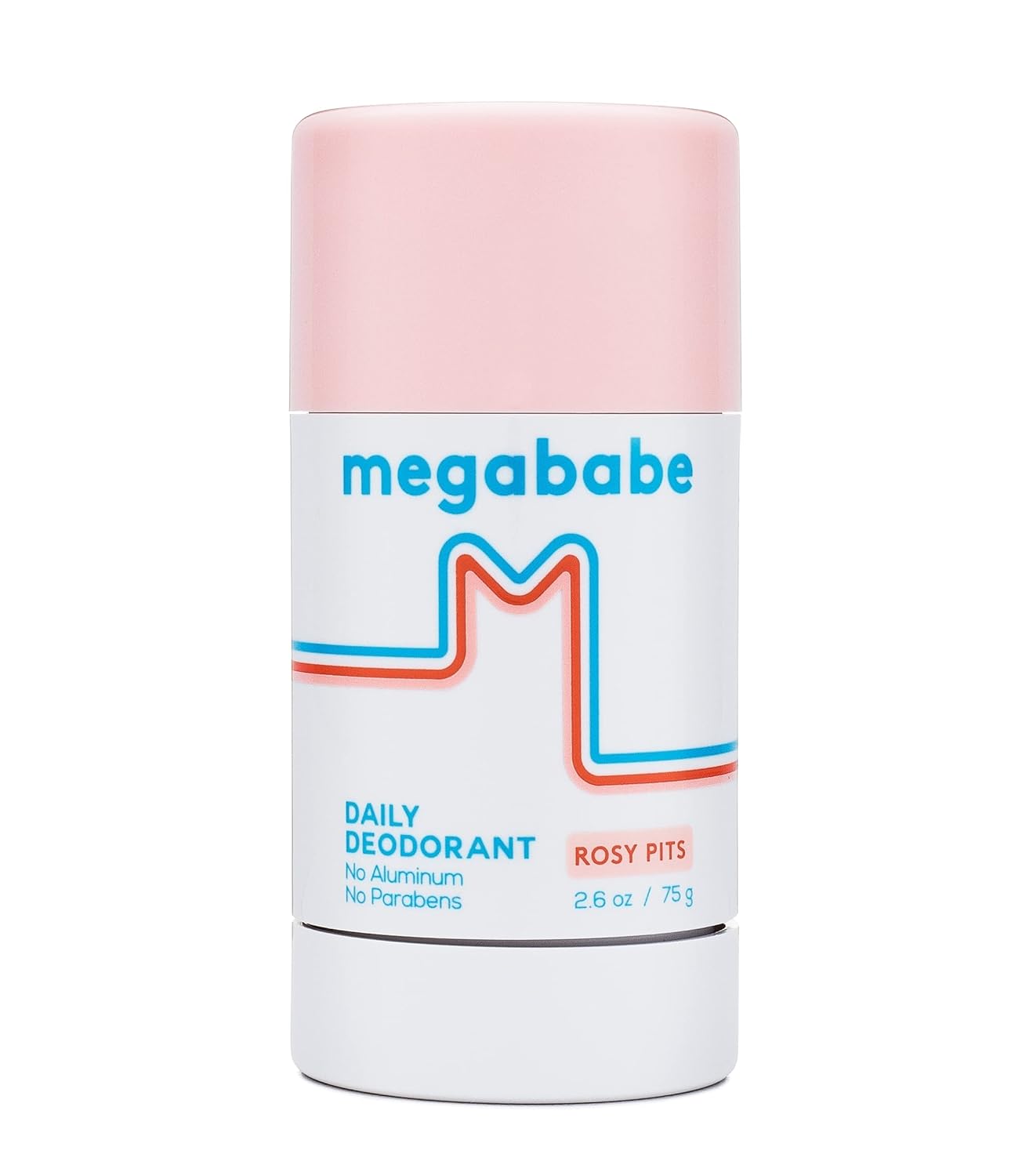 Megababe Daily Deodorant - Rosy Pits | Aluminum-Free, Clear & Clean | 2.6 oz