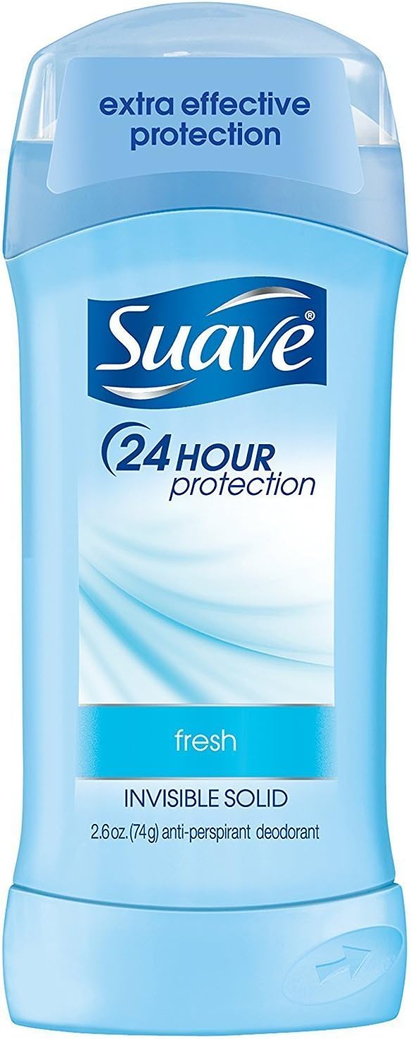 Suave 24 Hour Protection Invisible Solid Deodorant for Women, Fresh - 2.6 oz - 4 pk