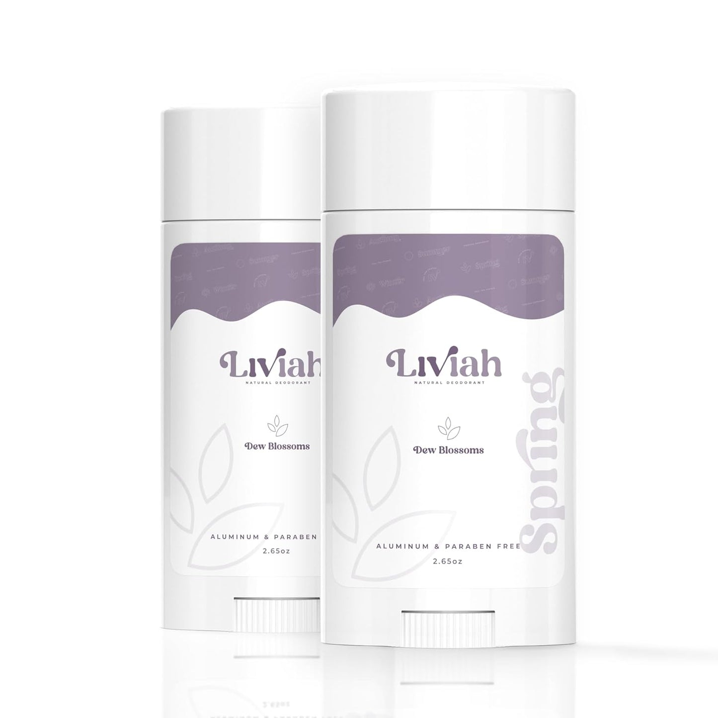 Natural Deodorant for Women, Men & For All Ages - 2.65oz Deodorant Dew Blossom Seasonal Scent. 2 Pack