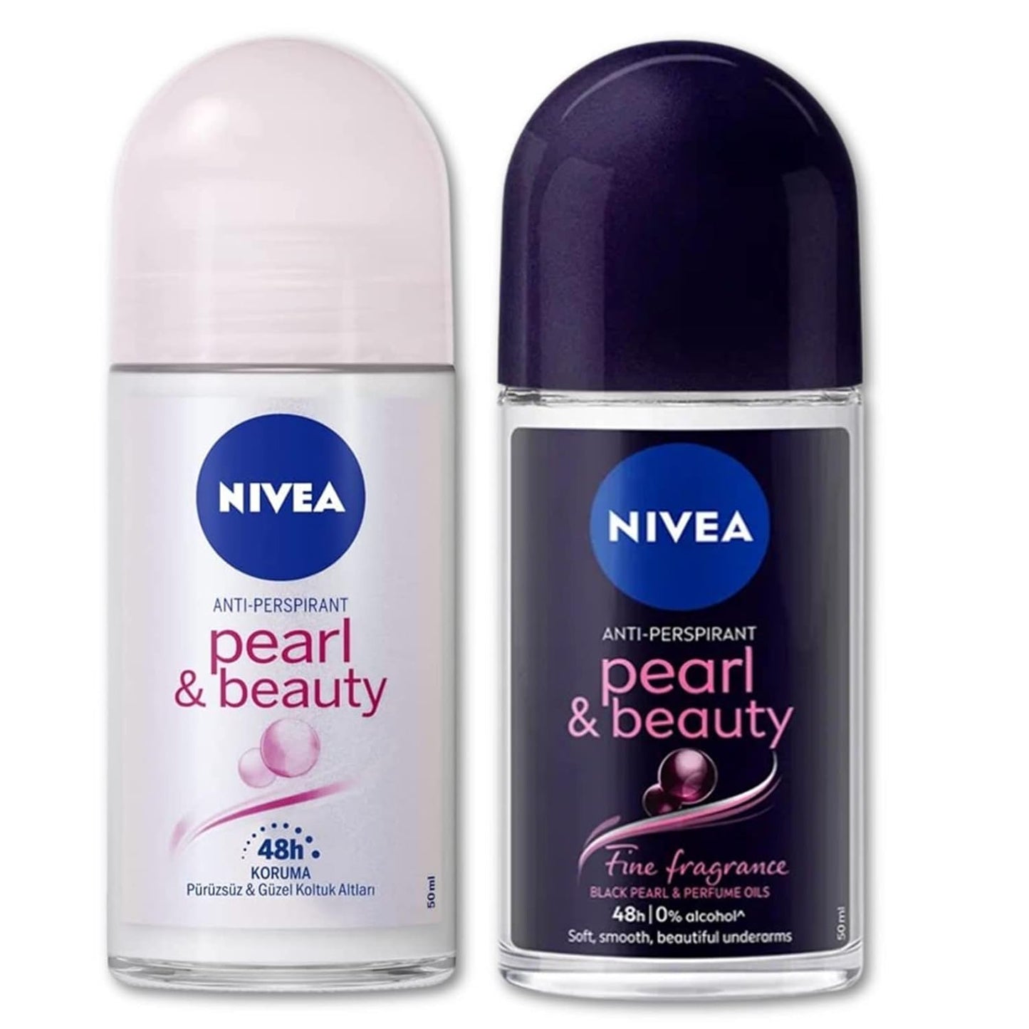NIVEA New Series Women 4 Deodorant Roll On, 1.7 fl oz (PEARL & BEAUTY SERIES)