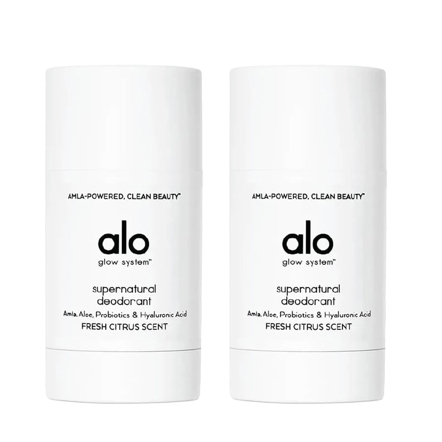 Alo Supernatural Deodorant - Citrus Scented - Long-Lasting, Skin-Saving, Soothing Deodorant - Aluminum & Baking Soda-Free - 1.7 Oz (2 Pack)
