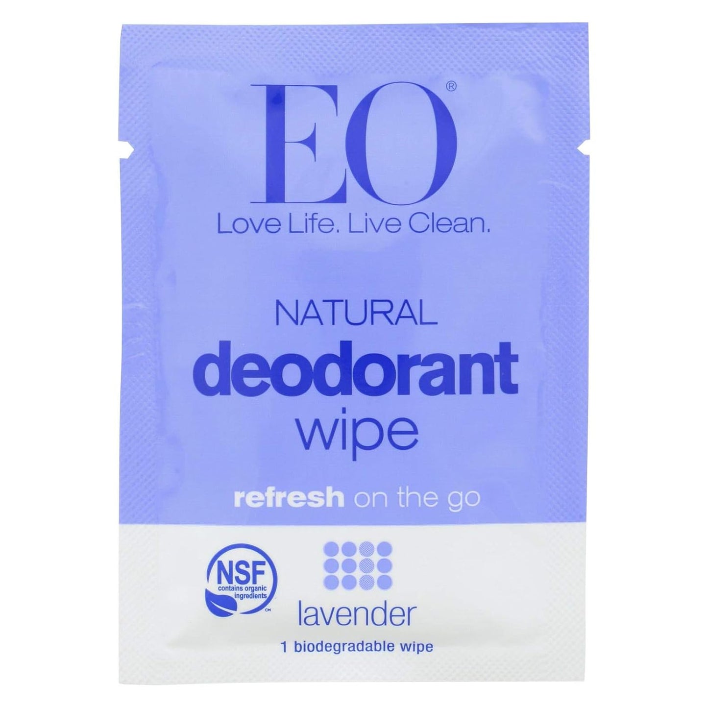 EO, Organic Lavender Deodorant Wipe, 1 Count