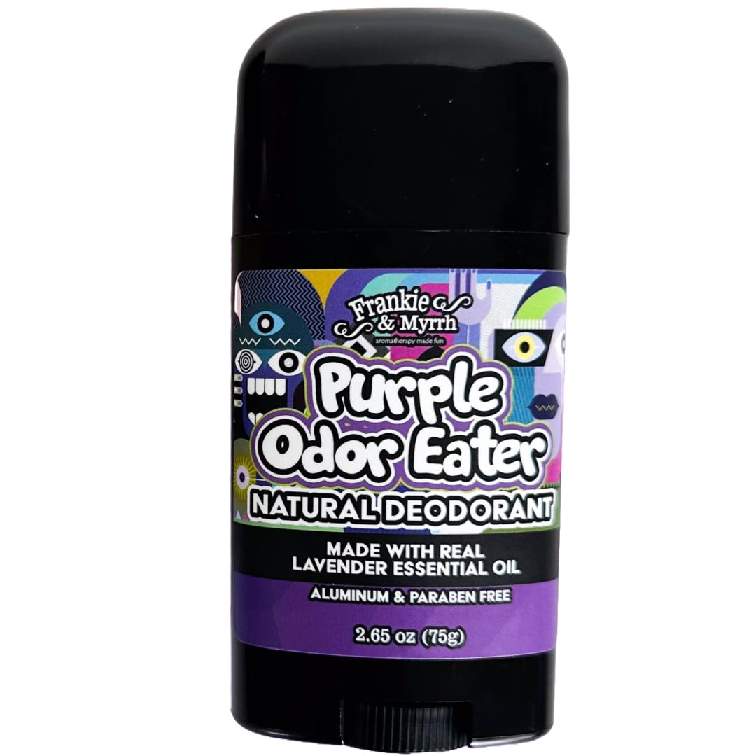 Frankie and Myrrh Purple Odor Eater | Lavender Deodorant | Natural & Aluminum-Free (2.56 oz)