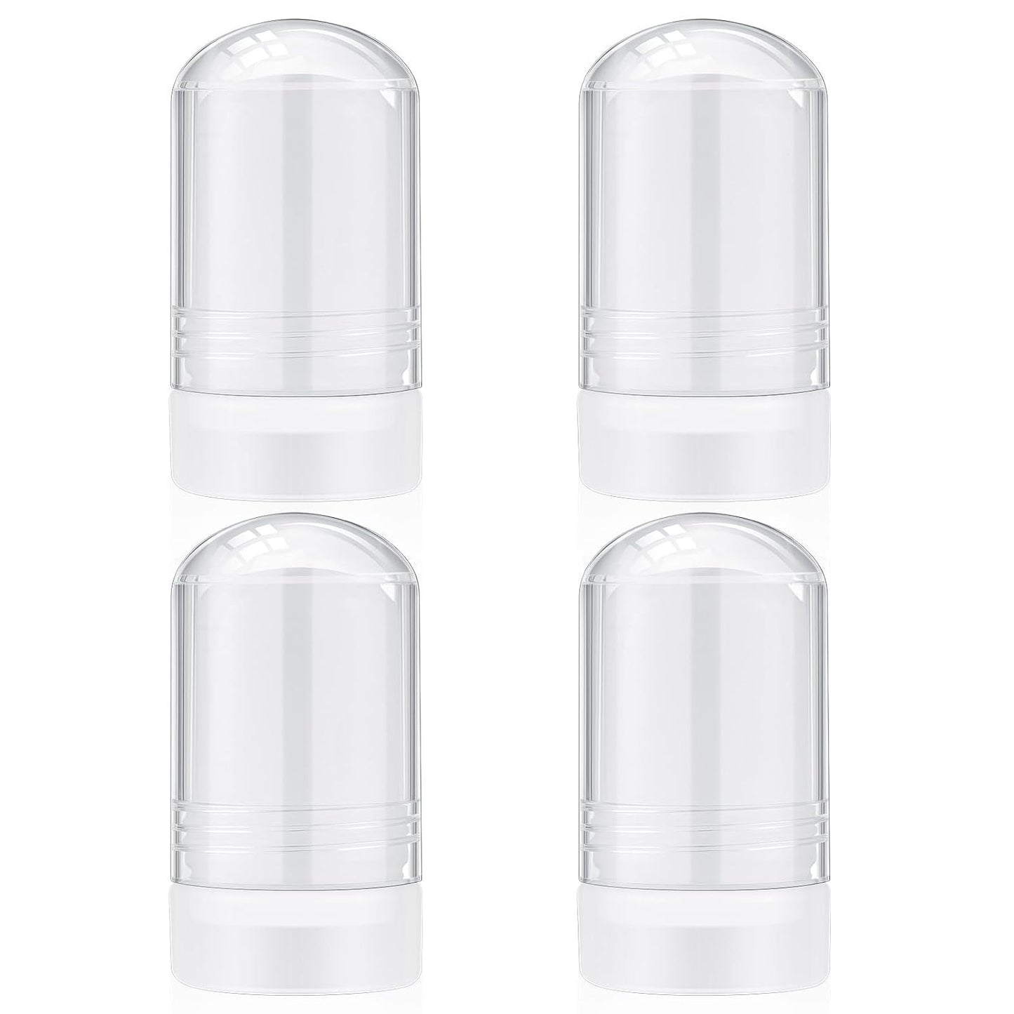 4 Pcs Crystal Deodorant Stone 100% Natural Thai Deodorant Stone Unscented Long Lasting Crystal Deodorant Stick for Women, Teens and Men Travel Single Ingredient, 2.1 Ounce/ 60 g
