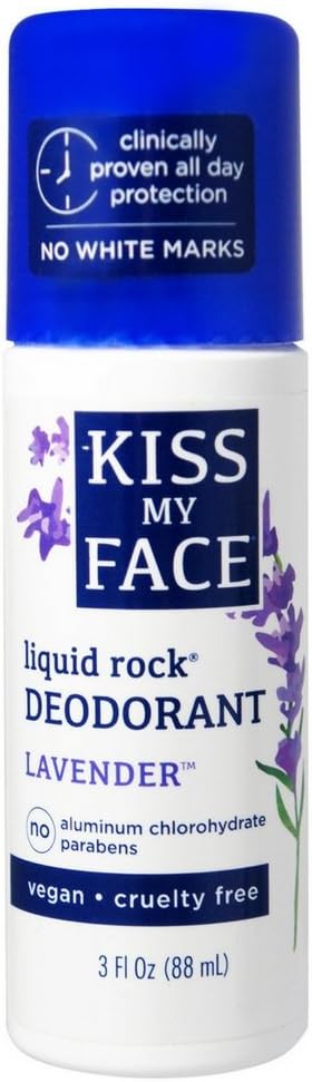Kiss My Face Paraben Free Liquid Rock Roll-On Deodorant-Lavender-3 oz