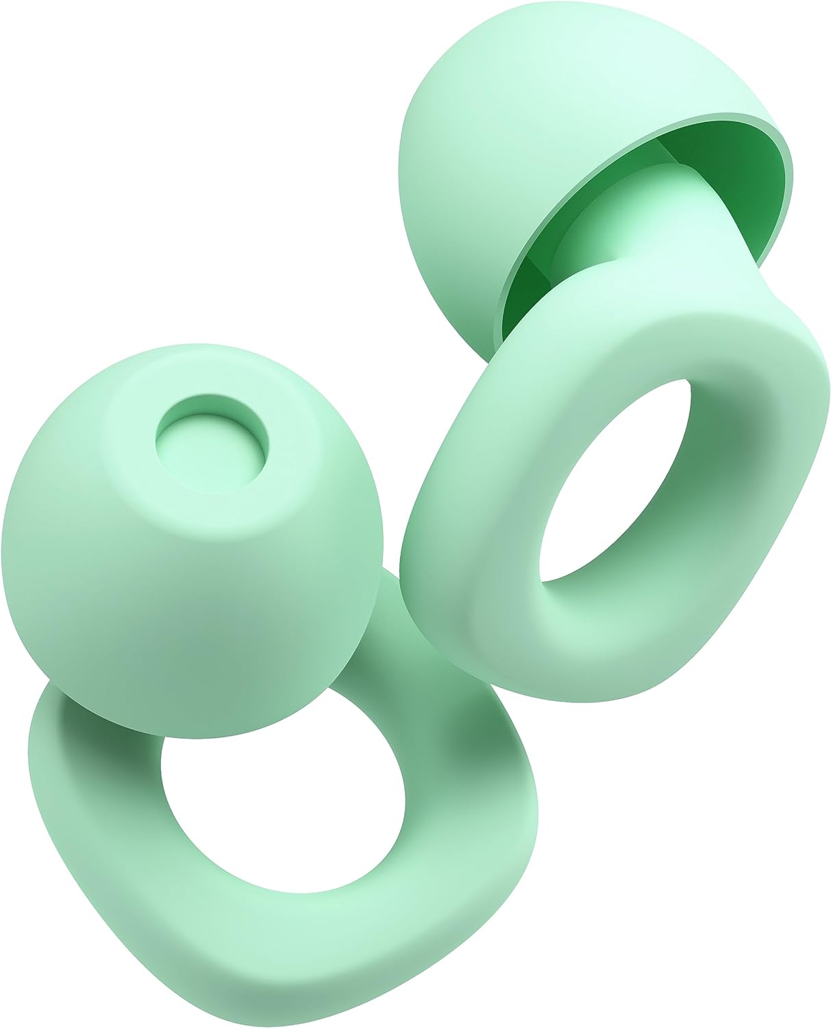 Soft Ear Plugs for Noise Reduction, Reusable Flexible Earplugs for Sleep, Travelling, Focus, Study & Noise Sensitivity, 28dB Noise Cancelling, 8 Silicone Ear Tips in XS/S/M/L, Green