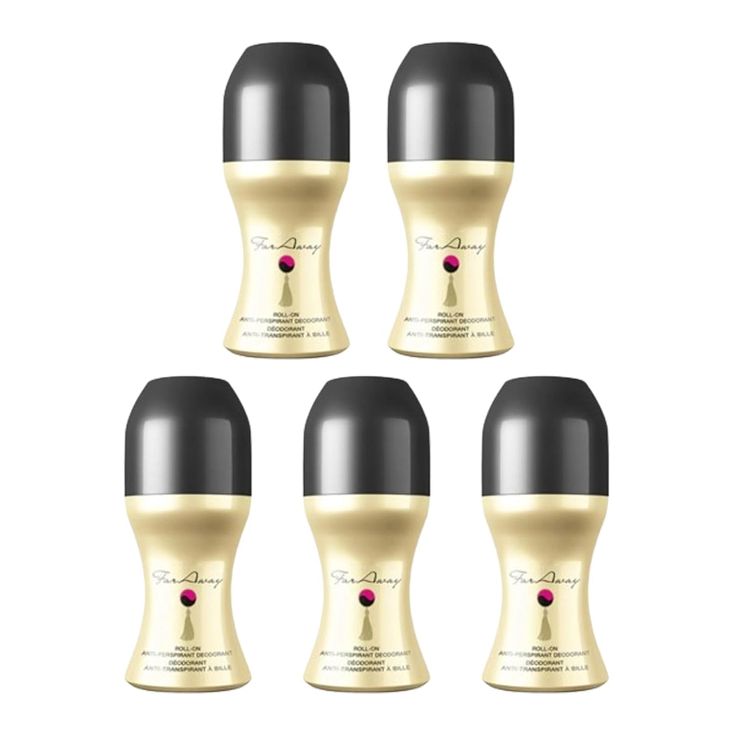 Far Away Women's Antiperspirant Roll-On Deodorant 50 ml,Floral and oriental scent, Notes of sandalwood, jasmine and freesia (Pack Of 5)
