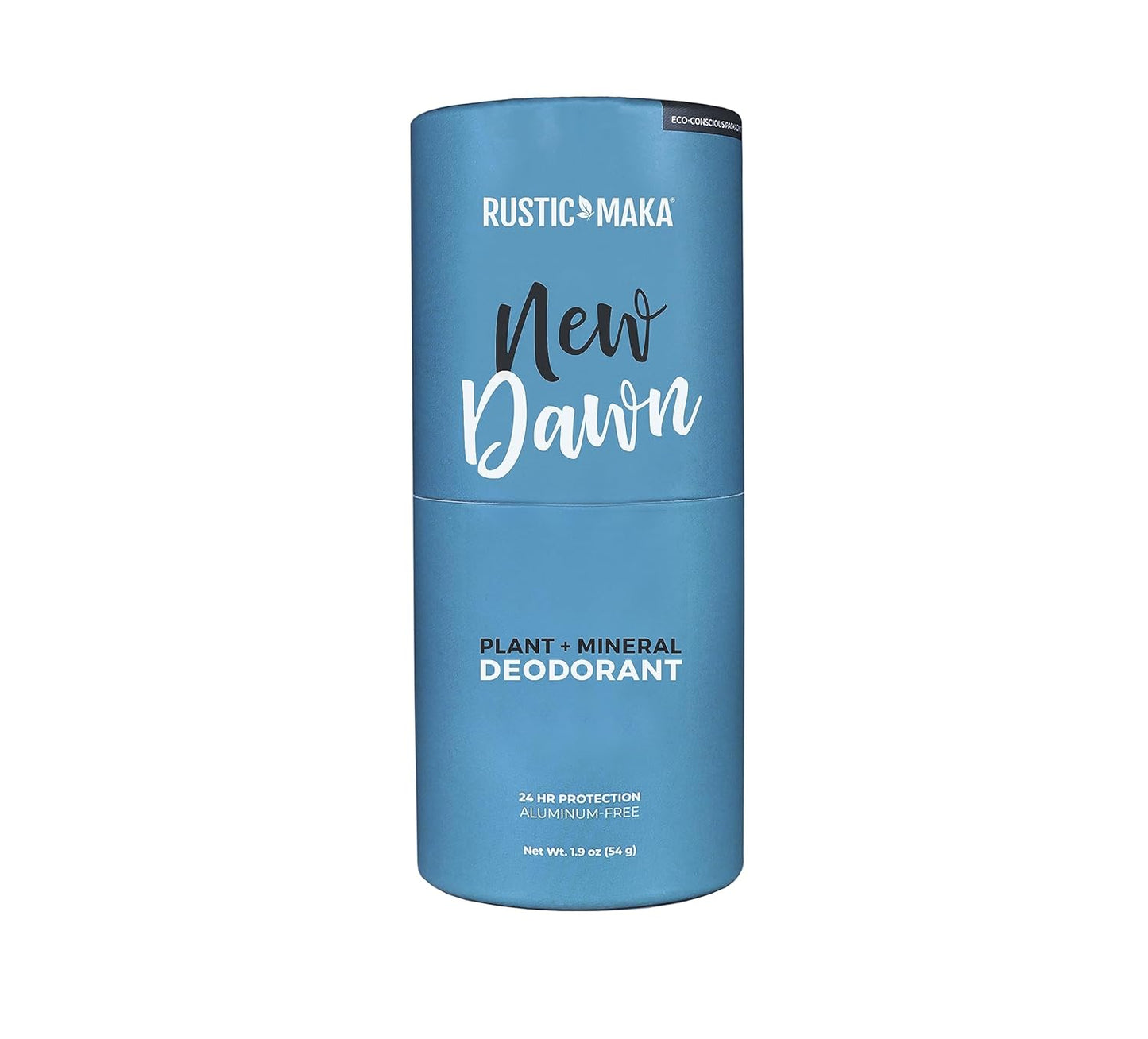 Rustic MAKA Natural Deodorant, New Dawn, ECO-Conscious Packaging, Free of Aluminum, Baking Soda & Parabens, 1.9 oz, Synthetic Fragrance-Free, Cruelty-Free Certified