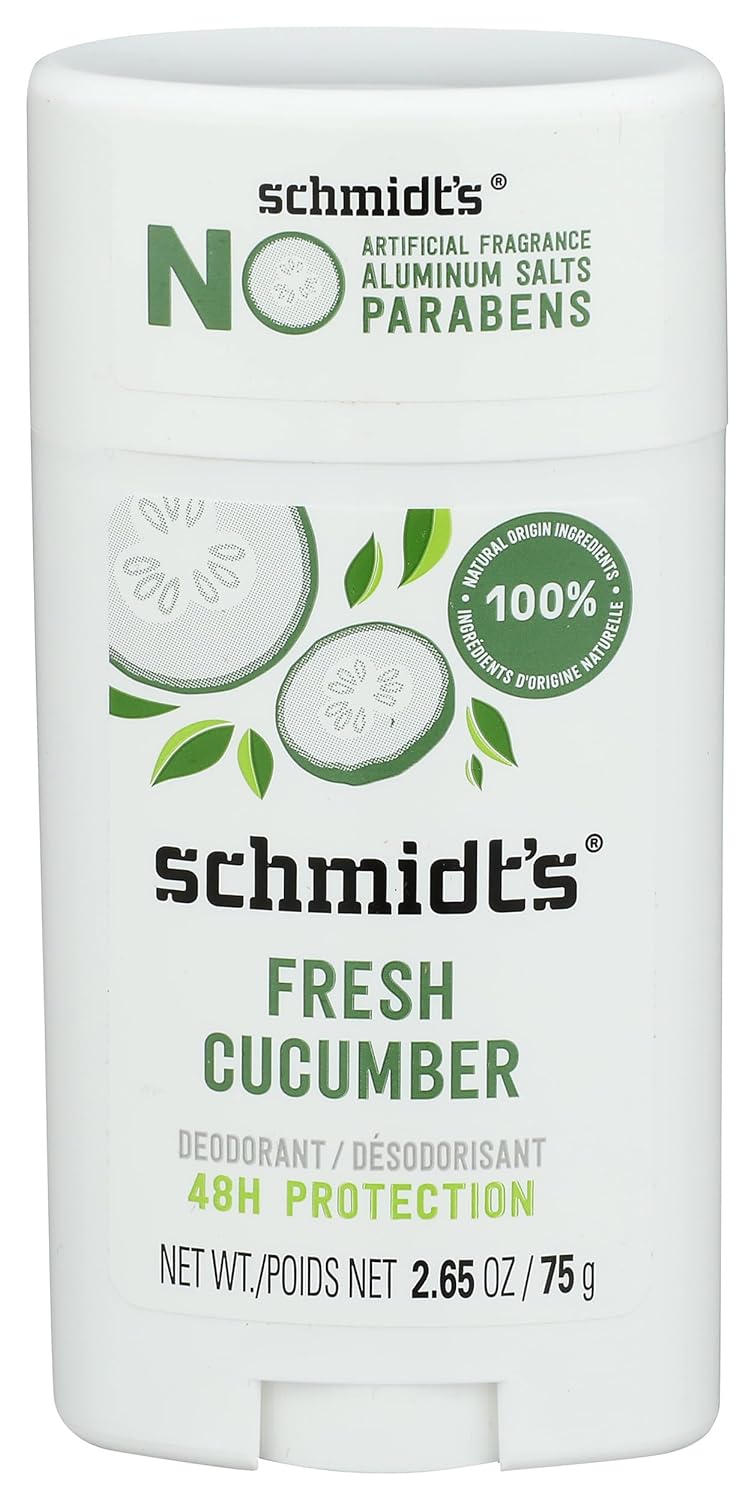SCHMIDTS DEODORANT Fresh Cucumber Deodorant, 2.65 OZ