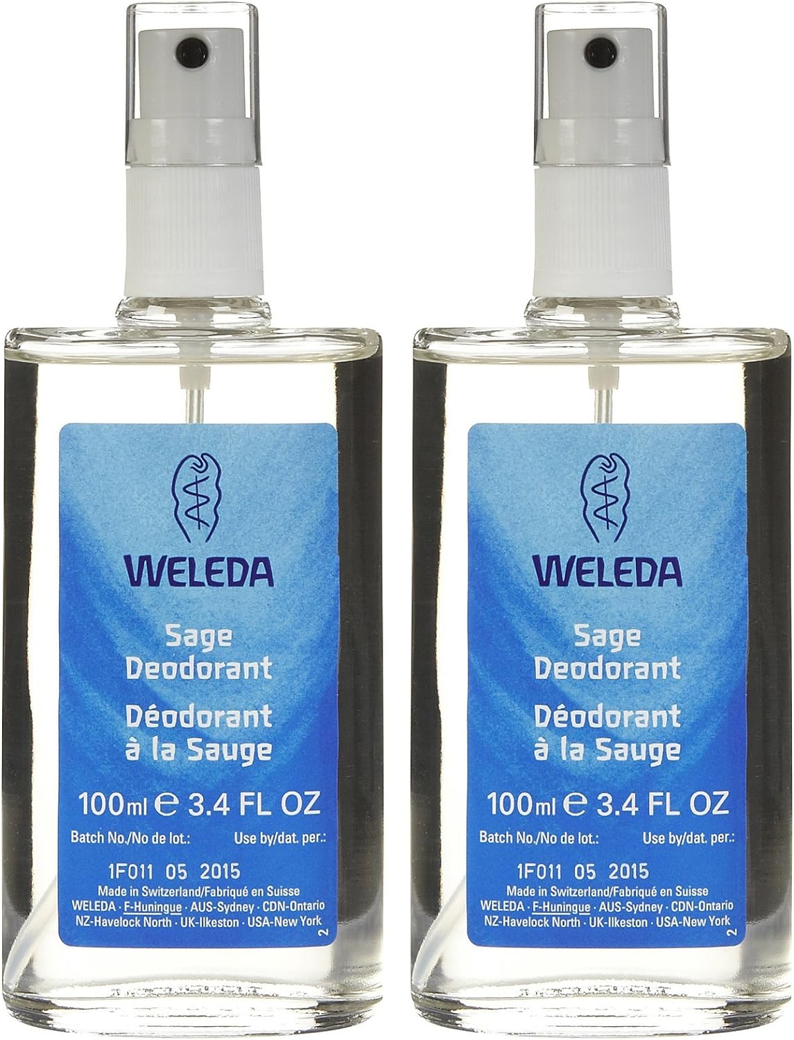 Weleda Sage Non-Aerosol Deodorant Spray-3.4 oz, 2 pk