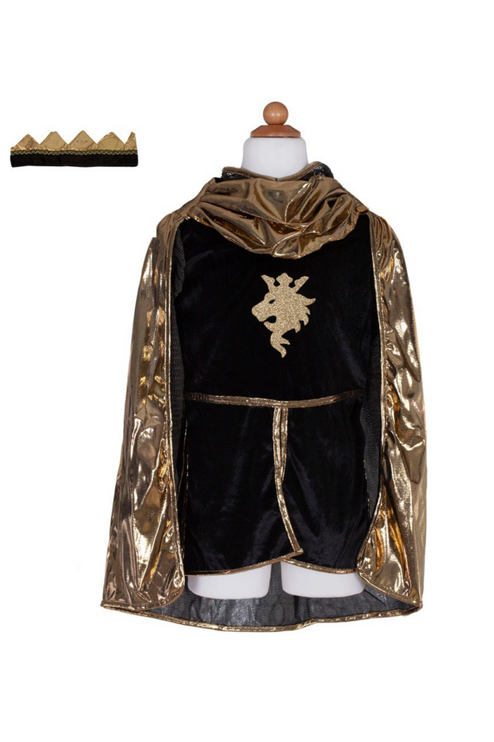 Great Pretenders Gold Knight Tunic, Cape & Crown 5/6