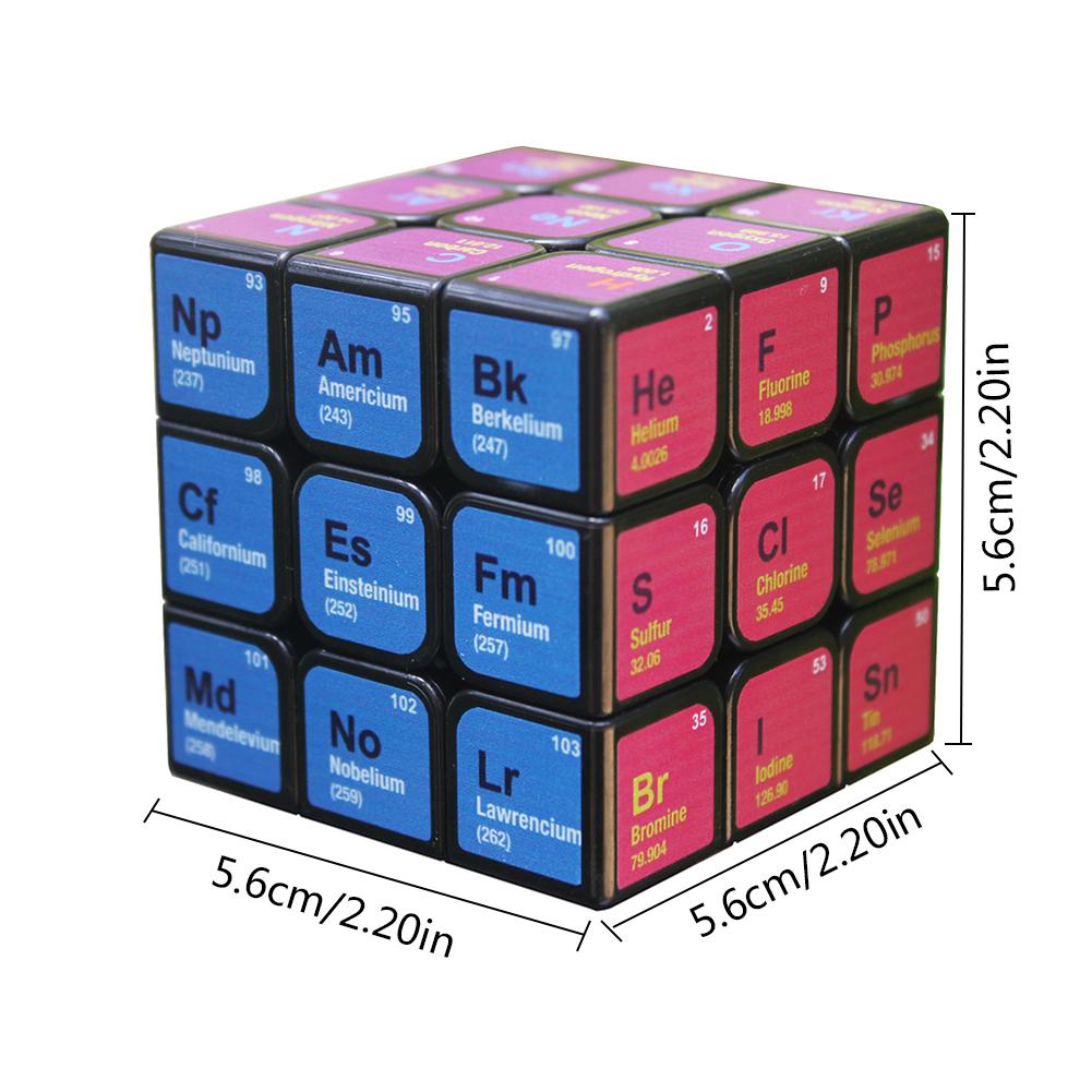 Periodic Table of Elements Color Cube Puzzle 3/3/3 Traditional Layout