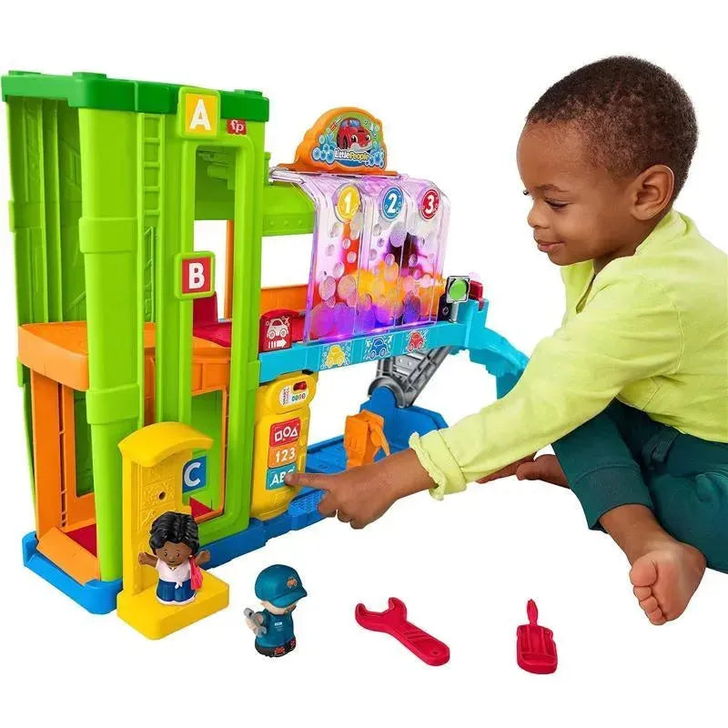 Fisher Price - Little People Toddler Playset Light-Up Learning Garage with Smart Stages, Toy Car & Figures