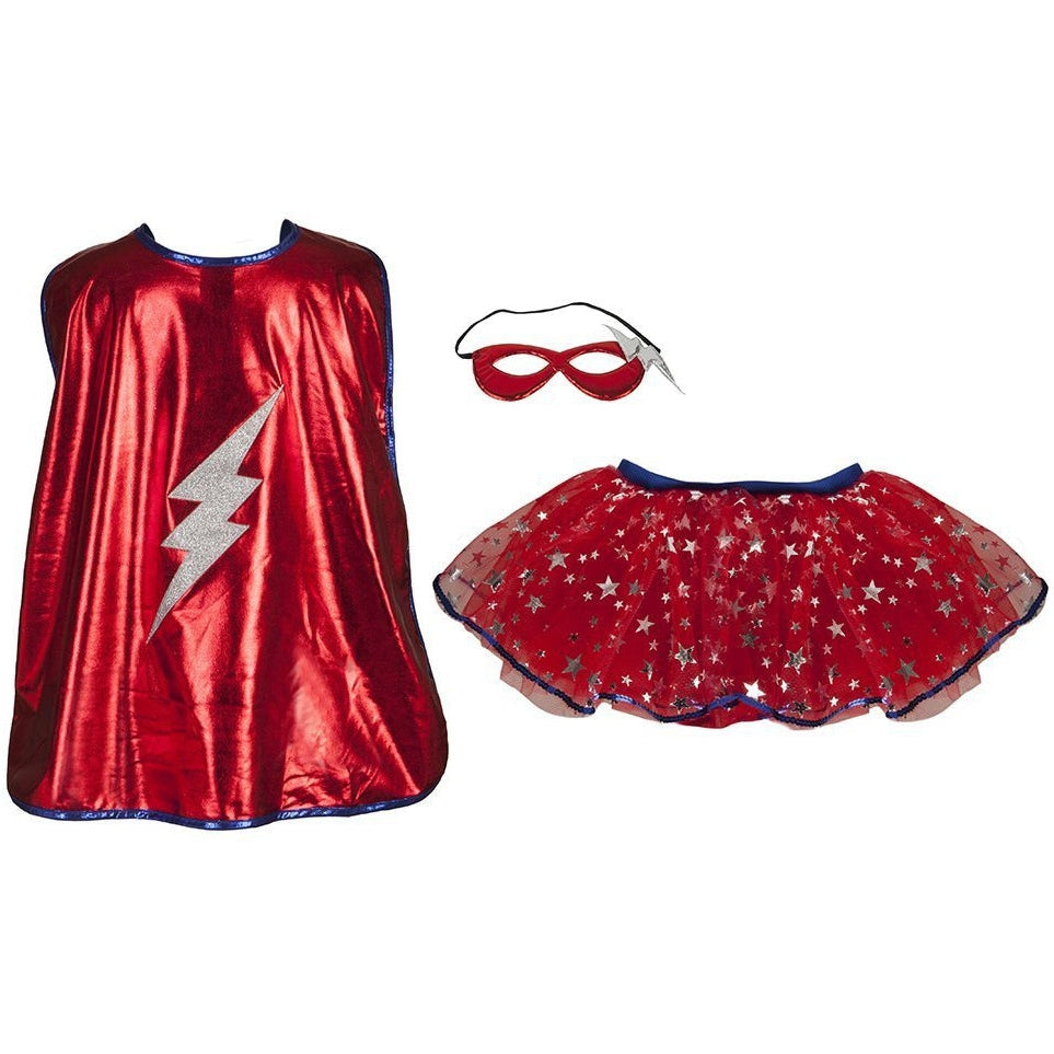 Great Pretenders Superhero Tutu,Cape, Mask