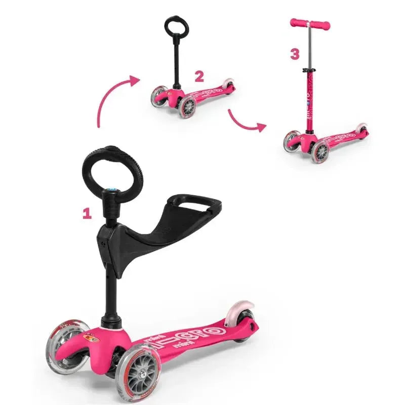 Micro Kickboard - Mini 3in1 Deluxe, Pink