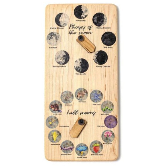 Wooden Moon Phases Lunar Calendar