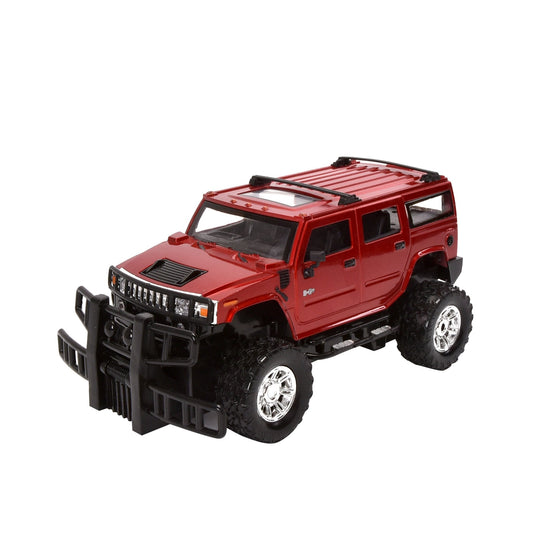 GK Racer 1:24 Scale Hummer H2 SUV Remote Control Car, Lights, Red/Yellow/Black