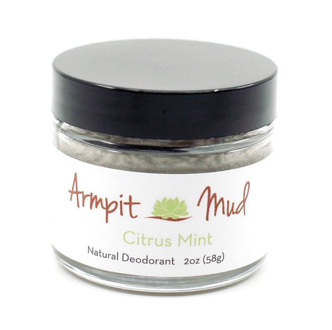 (Citrus Mint)Natural Deodorant for Women and Men with Bentonite Clay Absorbs Wetness Naturally 2 OZ Jar Paraben Free Phthalate Free