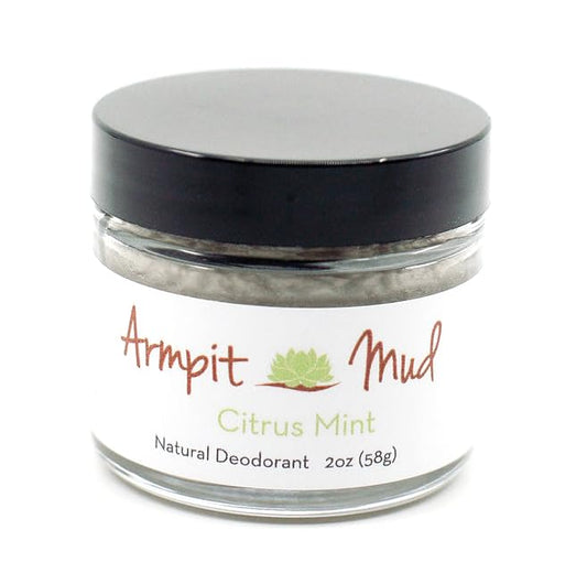 (Citrus Mint)Natural Deodorant for Women and Men with Bentonite Clay Absorbs Wetness Naturally 2 OZ Jar Paraben Free Phthalate Free