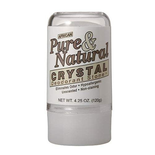 Bargz Pure and Natural Crystal Deodorant Stone - Hypo allergenic - Unscented - Non Staining - 4.25 oz