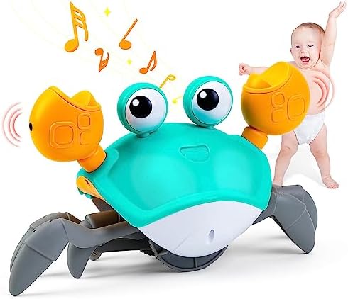 MAGIBX Walking Toys for 1 year old Boy Gifts, Interactive Crawling Crab Baby Toys 1-2 years old, Tummy Time Toy for Baby 6-12-18 months, Christmas Birthday Gifts for Girl Sensory Toys for Toddlers 1-3