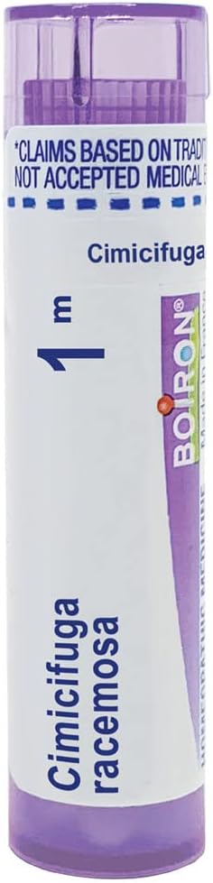 Boiron Cimicifuga Racemosa 1M Md 80 Pellets for Menstrual Cramps Improved by Lying Down