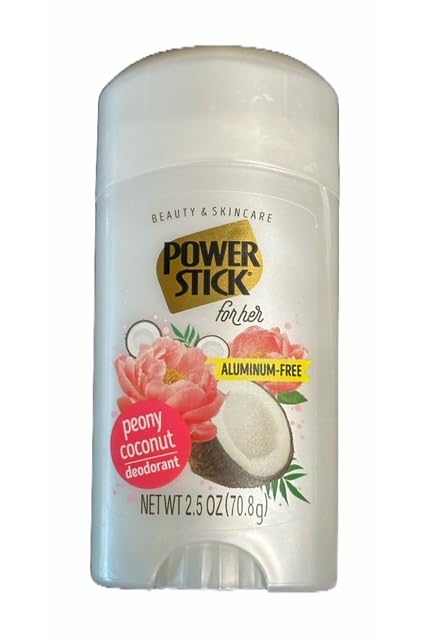 Beauty and Skin Care Power Stick For Her Peony and Coconut NET WT 2.5 OZ (70.8 g) (Aluminum Free)