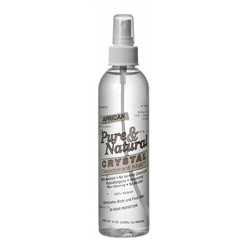 NEW Madina African Pure & Natural Crystal Deodorant & Foot Odor Mist QTY OF ONE