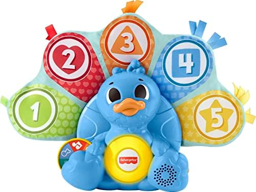 Fisher-Price Linkimals Learning Toy Counting & Colors Peacock with Interactive Lights & Music for Baby & Toddlers Ages 9+ Months, Multicolor