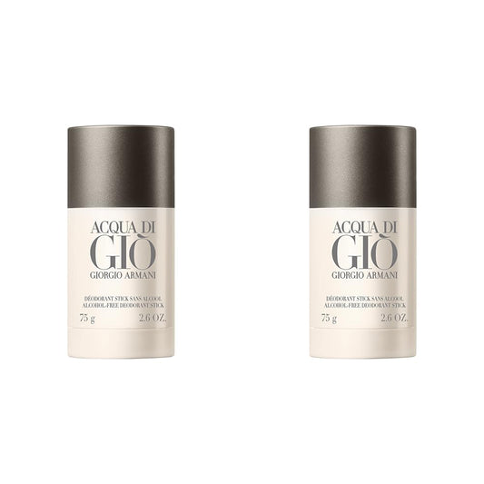 Acqua DI GIO Deodorant Stick for Men 2.6oz Alcohol Free by GIORGIO ARMANI (Pack of 2)