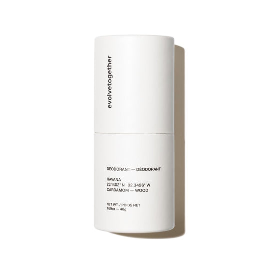 evolvetogether Plant-Powered Deodorant for Women & Men | Neutralizes Odors, Soothes Skin | Body Heat Activated Fragrance | Vegan, Cruelty-Free & 65% Less Plastic | Made in USA (Havana, 1.69 Oz)