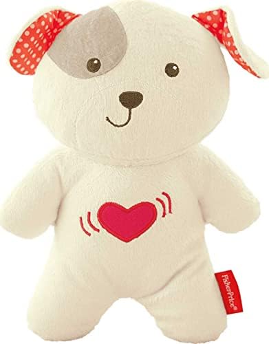 FISHER-PRICE BABY Portable Sound Machine Calming Vibrations Cuddle Soother Plush Dog Infant Toy with Music for Newborns (Amazon Exclusive)