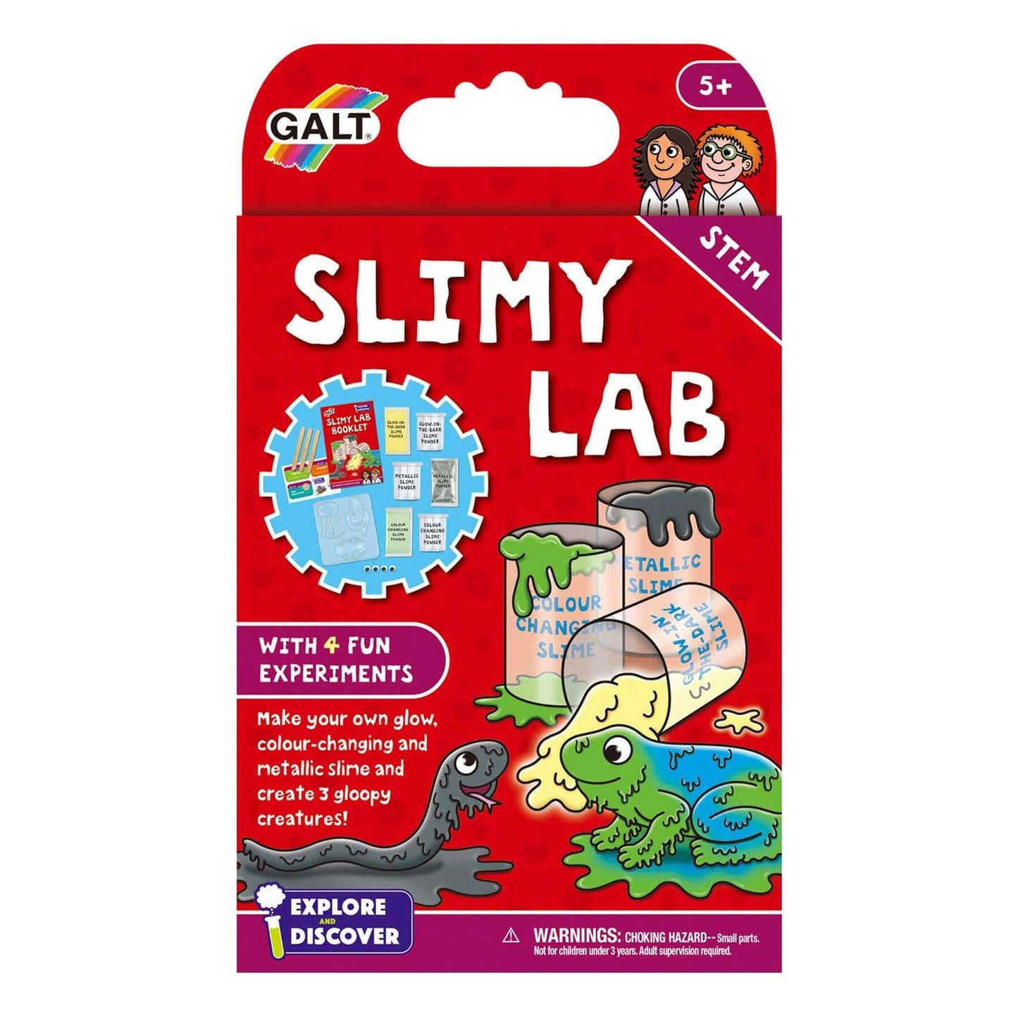 Galt Slimy Lab Children's Science Kit with 4 Fun Experiments