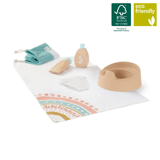 Miniland Doll Wooden Care Set