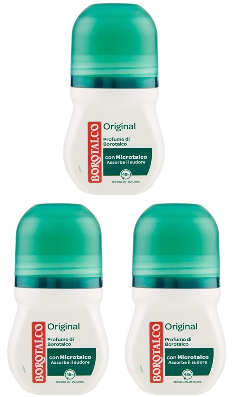 Borotalco: Deo Roll On"original microtalc" 50 ml (1.69 fl.oz), pack of 3