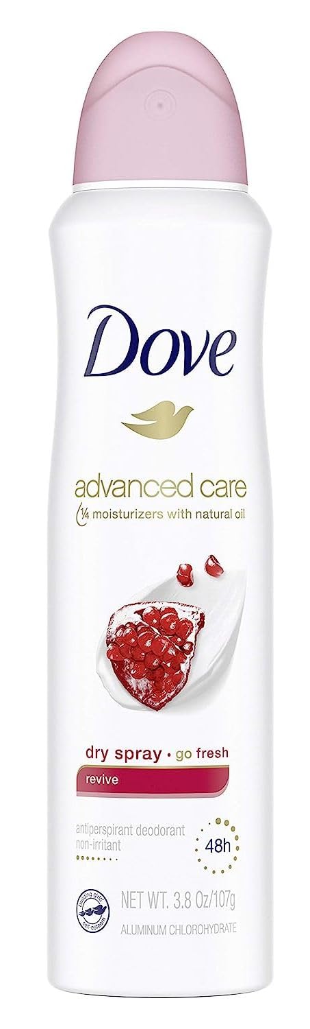 Dove Deodorant 3.8 Ounce Dry Spray Revive Anti-Perspirant (113ml) (2 Pack)