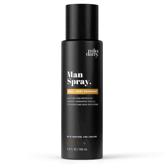 Man Spray - Ball Spray for Men- 100% Natural Mens Body Spray - Our Deodorant for Men is Protecting, Refreshing & Fights Against Odors, Chafing,Itchiness, Skin Irritations