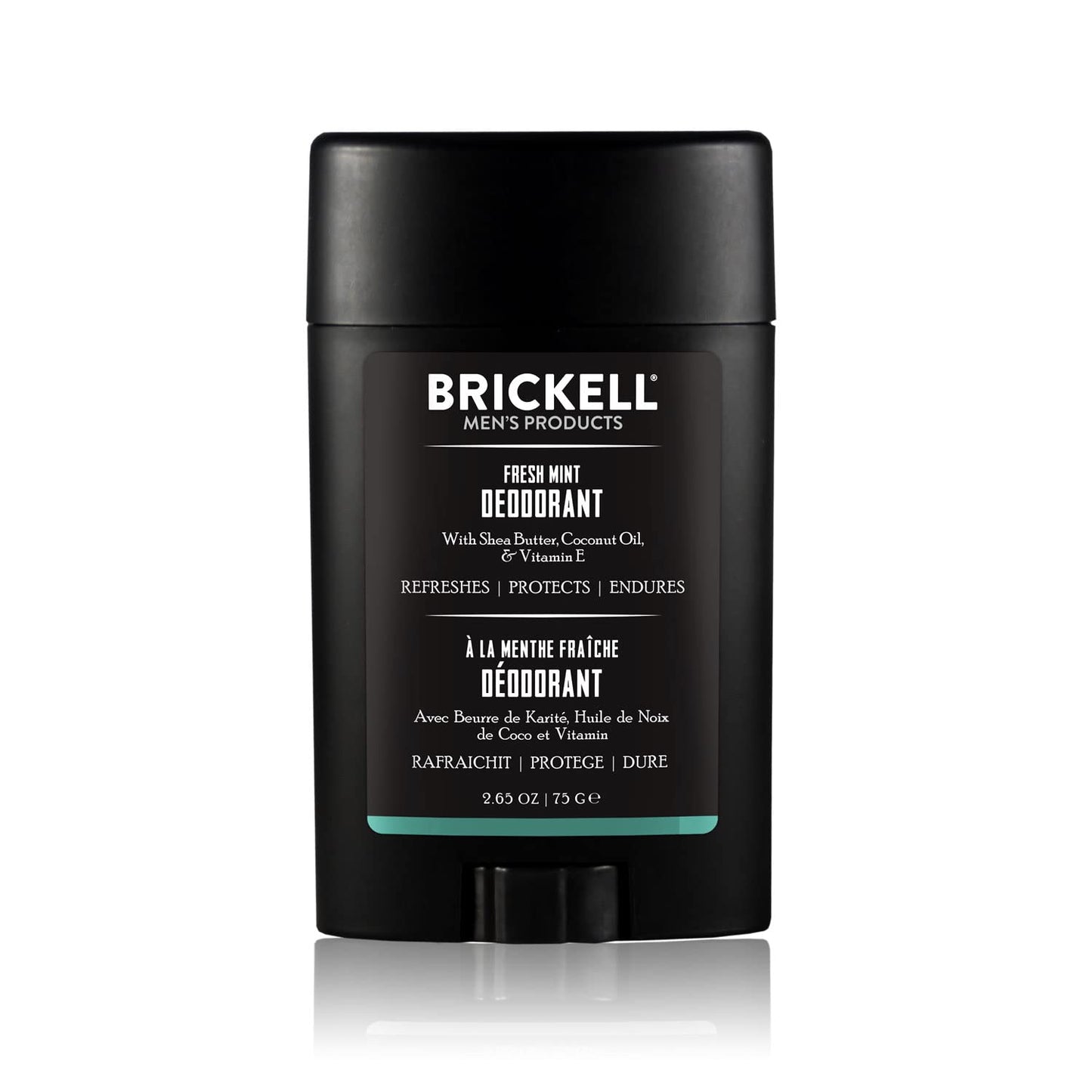 Brickell Men's Products Natural Deodorant For Men, Natural and Organic, Aluminum, Alcohol, and Baking Soda Free, 2.65 Ounce, Fresh Mint