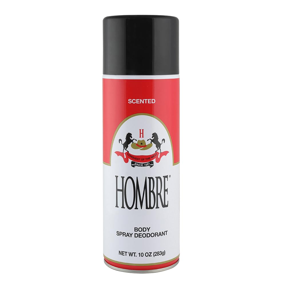 Hombre Red Deodorant Spray 10oz 283g With 80% More Product!