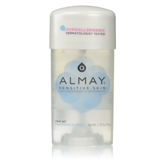 Almay Sensitive Skin Clear Gel, Anti-Perspirant & Deodorant, Fragrance Free, 2.25-Oz