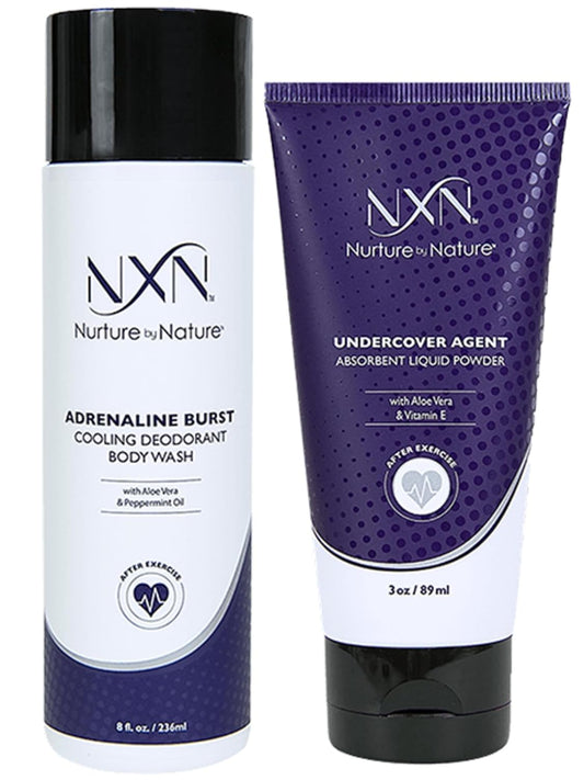 NXN Undercover Agent Liquid Powder, Anti-Sweat Body Deodorant For Women With Post Workout Body Wash Natural Formula, For Women